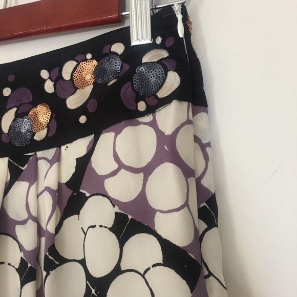 Anthropologie Floreat Silk Ocean Mist Skirt Sz. 4 BNWT - Picture 8 of 15